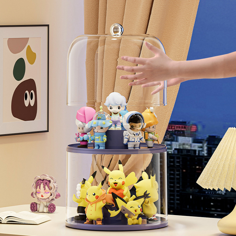 旋转盲盒展示架泡泡玛特手办