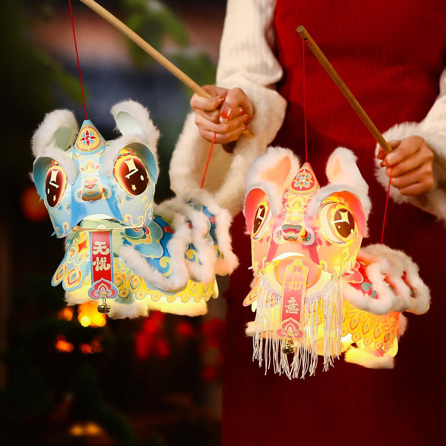 马年元宵醒狮灯笼儿童手提材料包花灯新年过年摆摊小商品PVC,节庆用品/礼品,灯笼材料包,淘宝优惠券,粉丝福利购,淘宝优惠卷