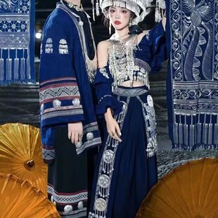 少女苗疆旅拍土家族摄影套装 贵州新款 服饰服装 少数民族苗族男款