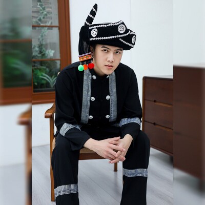 苗族民族苗族爆款民族特色网红高档苗族民族服饰男两件套