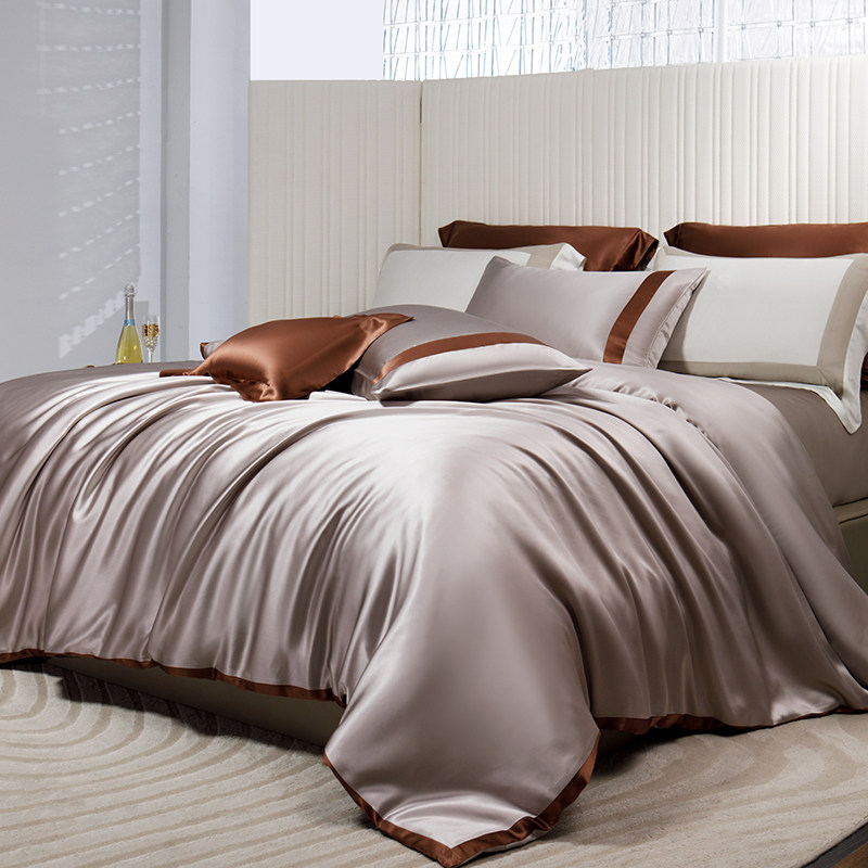 重磅真丝四件套100%桑蚕丝床单床笠被套定制高档轻奢丝绸床上用品,床上用品,床品套件/四件套/多件套,淘宝优惠券,粉丝福利购,淘宝优惠卷
