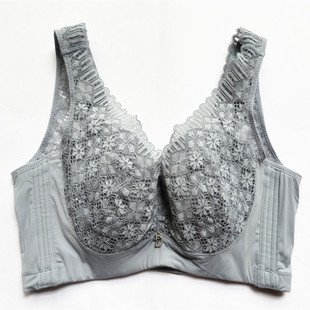 品牌蕾丝薄杯舒适软钢圈文胸罩聚拢调整型收副乳上托女士内衣1012