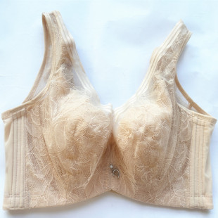 品牌蕾丝棉内里超薄无海绵软钢圈文胸罩聚拢调整收副乳女内衣8056
