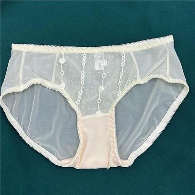 新款时尚性感蕾丝网纱透气低腰内裤无痕棉裆舒适女士三角内裤020
