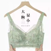 蕾丝全罩杯超薄大码 内衣女薄款 大胸显小防下垂收副乳聚拢文胸2201