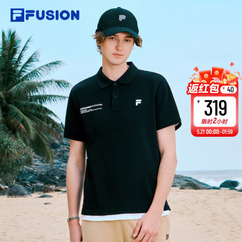 FILAFUSION斐乐polo衫男短袖