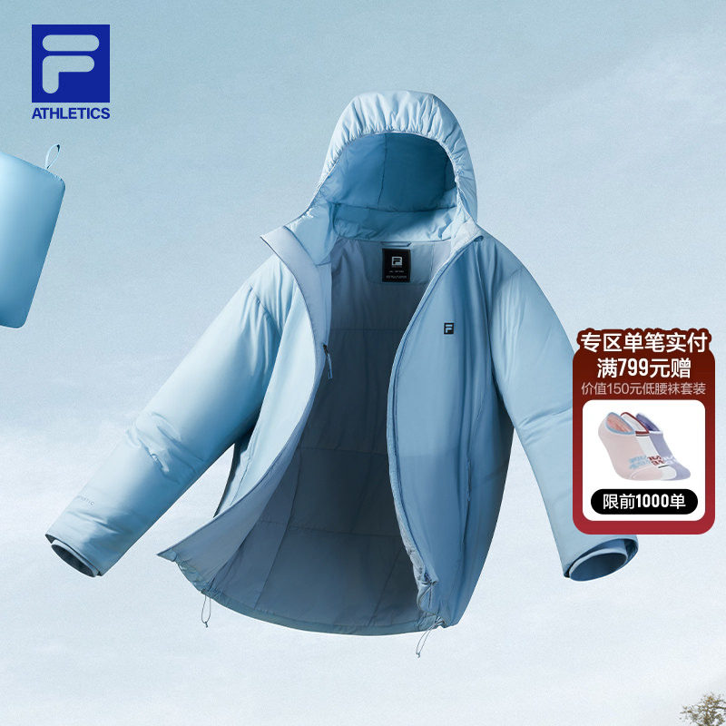 FILA 斐乐官方男士棉服2026春新款健身运动简约宽松保暖连帽外套,运动服/休闲服装,运动棉衣,淘宝优惠券,粉丝福利购,淘宝优惠卷