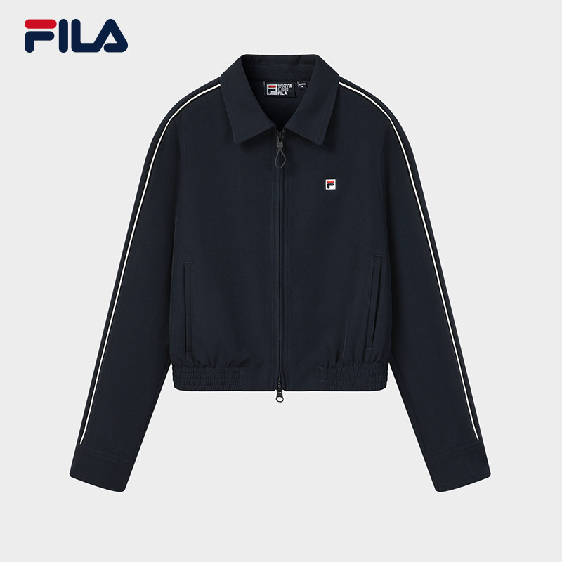 FILA 斐乐官方女士梭织外套2026春新款通勤百搭舒适上衣翻领夹克