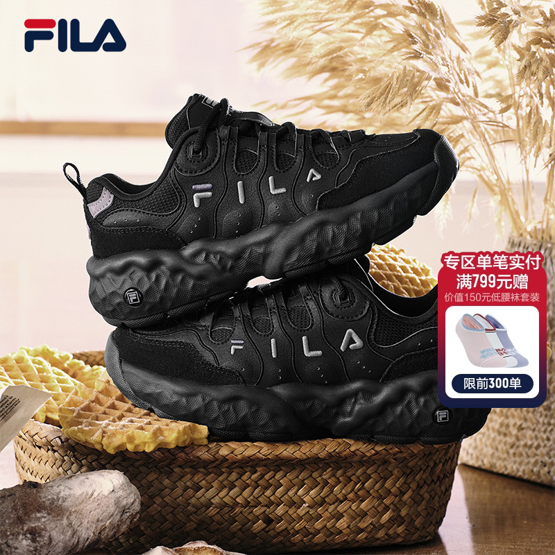 杨幂同款FILA斐乐松饼鞋女鞋老爹鞋运动鞋2025秋季新款男鞋休闲鞋