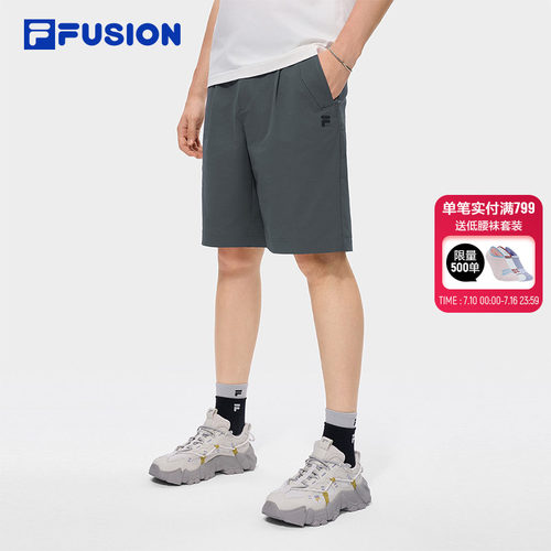 FILAFUSION斐乐潮牌梭织五分裤