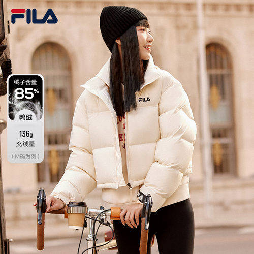 FILA斐乐女短款羽绒服面包服