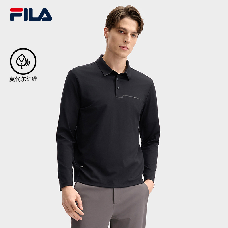 FILA斐乐男士针织长袖POLO衫
