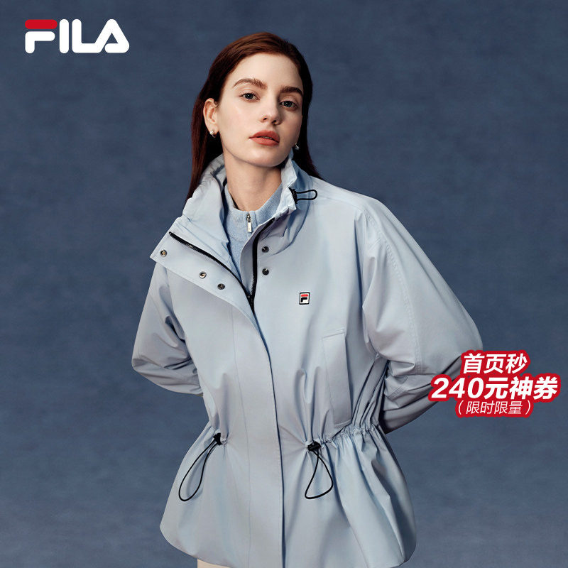 FILA 斐乐官方女士棉服2026春新款时尚休闲宽松收腰保暖立领外套
