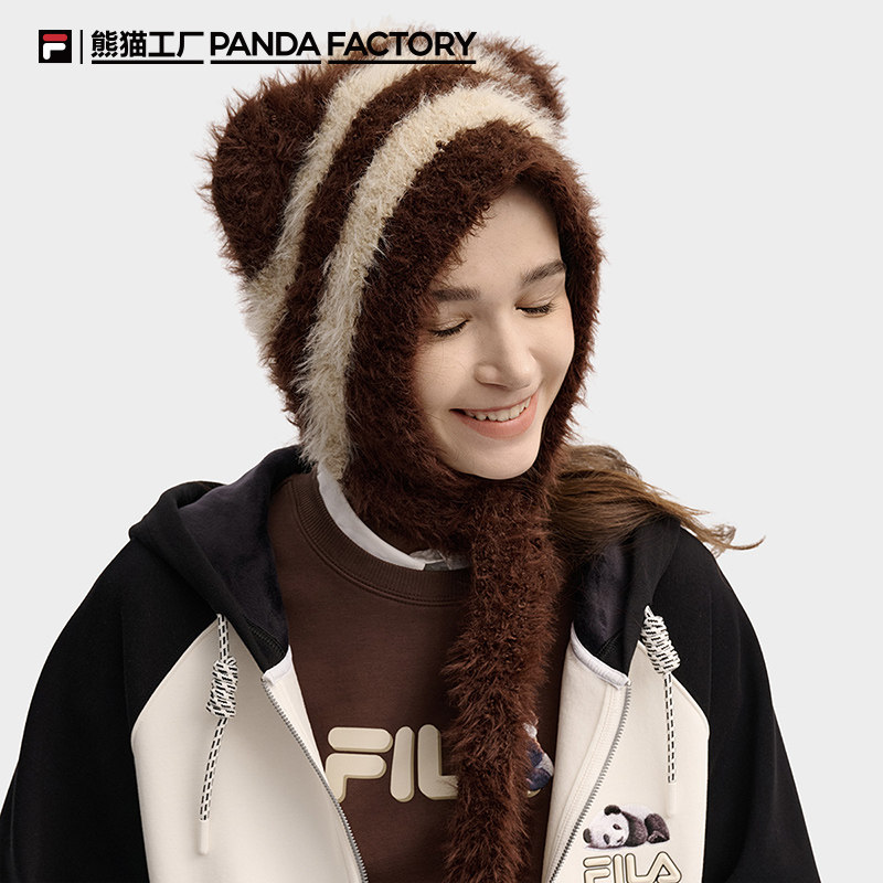 【新一线萌主】FILA 斐乐官方情侣针织熊猫休闲条纹帽保暖毛线帽,运动包/户外包/配件,运动帽,淘宝优惠券,粉丝福利购,淘宝优惠卷