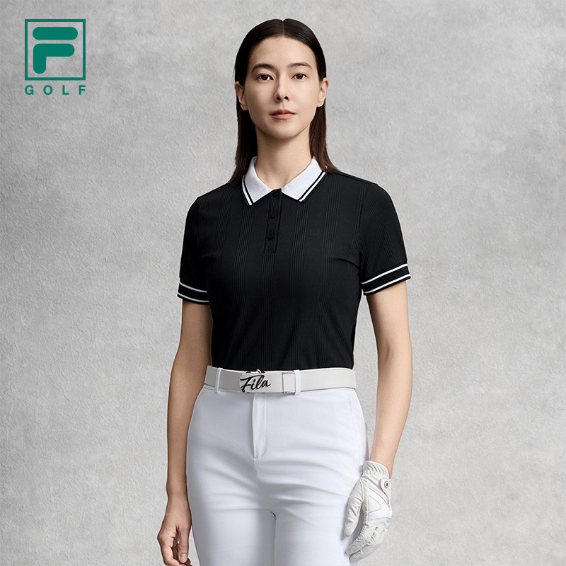 FILA 斐乐官方女子针织短袖POLO衫2026春新款高尔夫运动