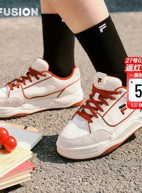 FILA FUSION斐乐潮牌BANK 2板鞋女子2026新款休闲运动男鞋小白鞋