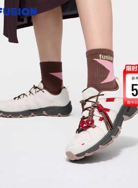 Como X丨情人节礼物 FILA FUSION斐乐休闲鞋女鞋新年款红色运动鞋