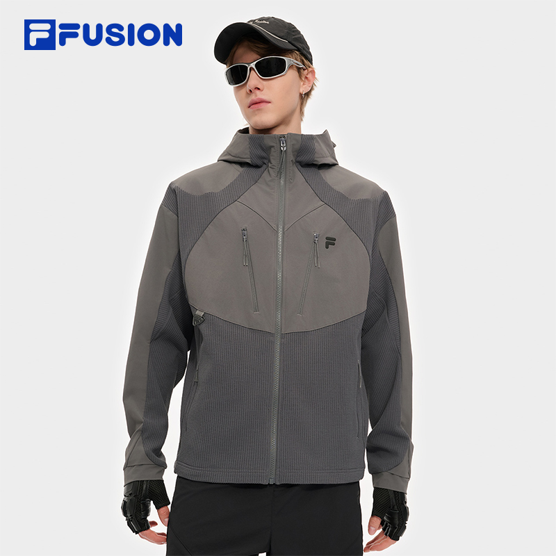 FILAFUSION斐乐男针织连帽外套