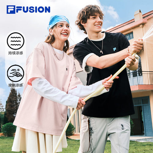 FILAFUSION斐乐中性针织短袖衫