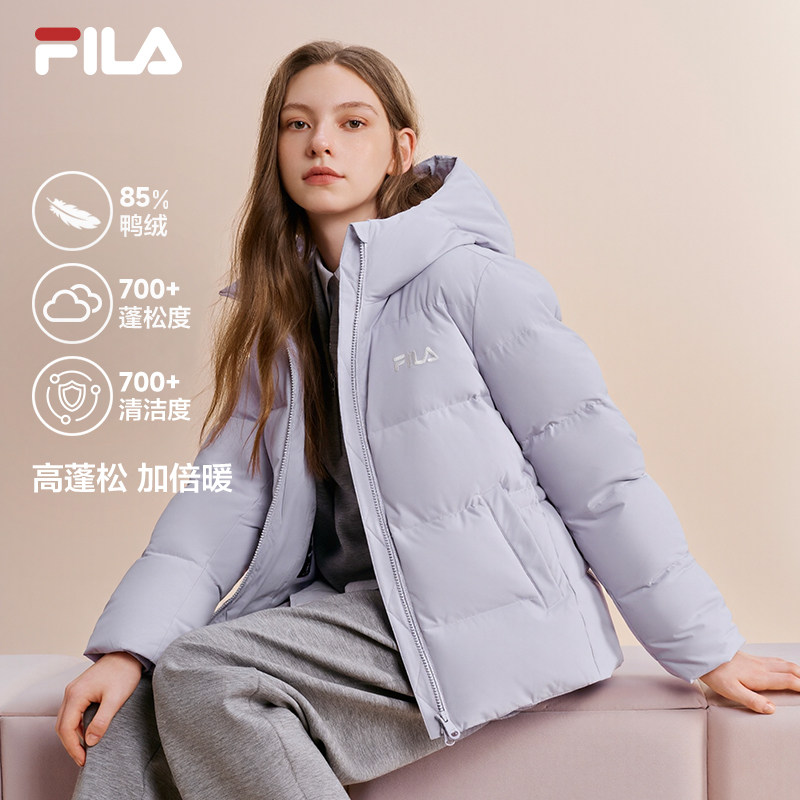 FILA斐乐女士休闲高蓬700+羽绒服