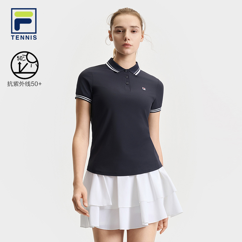 FILA斐乐针织短袖POLO衫