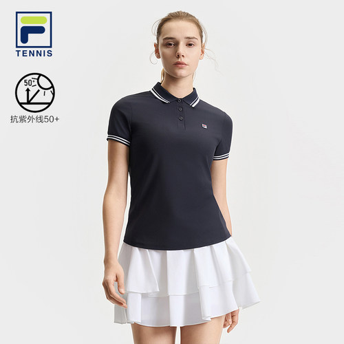 FILA斐乐针织短袖POLO衫