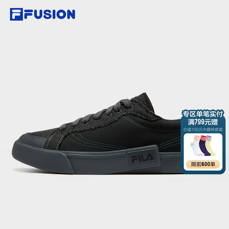 FILAFUSION斐乐男士帆布鞋黑色