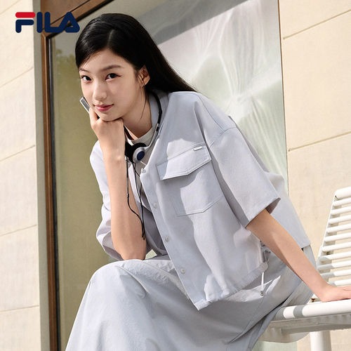 FILA斐乐女士梭织短袖衬衫