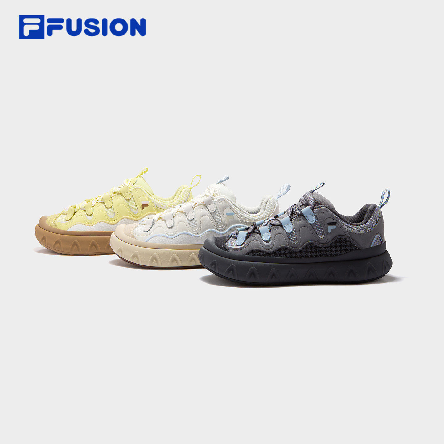 甜筒鞋丨FILA FUSION 斐乐官方女鞋新款厚底板鞋休闲松糕