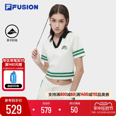 FILAFUSION斐乐女子短袖POLO