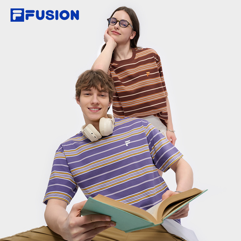 FILAFUSION斐乐中性针织短袖衫