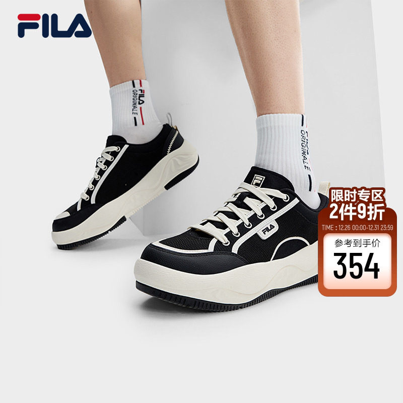 FILA斐乐帆布鞋男鞋2025夏新款官方情侣曲奇鞋复古女鞋轻便休闲鞋