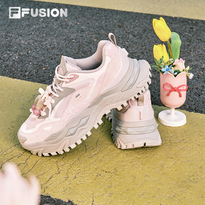 硬糖丨FILA FUSION斐乐潮牌女鞋增高厚底老爹鞋2026新款运动鞋子