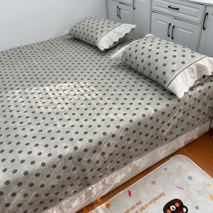 支持定制纯棉榻榻米三四件套全棉大炕盖防滑绗缝夹棉床单四季通用