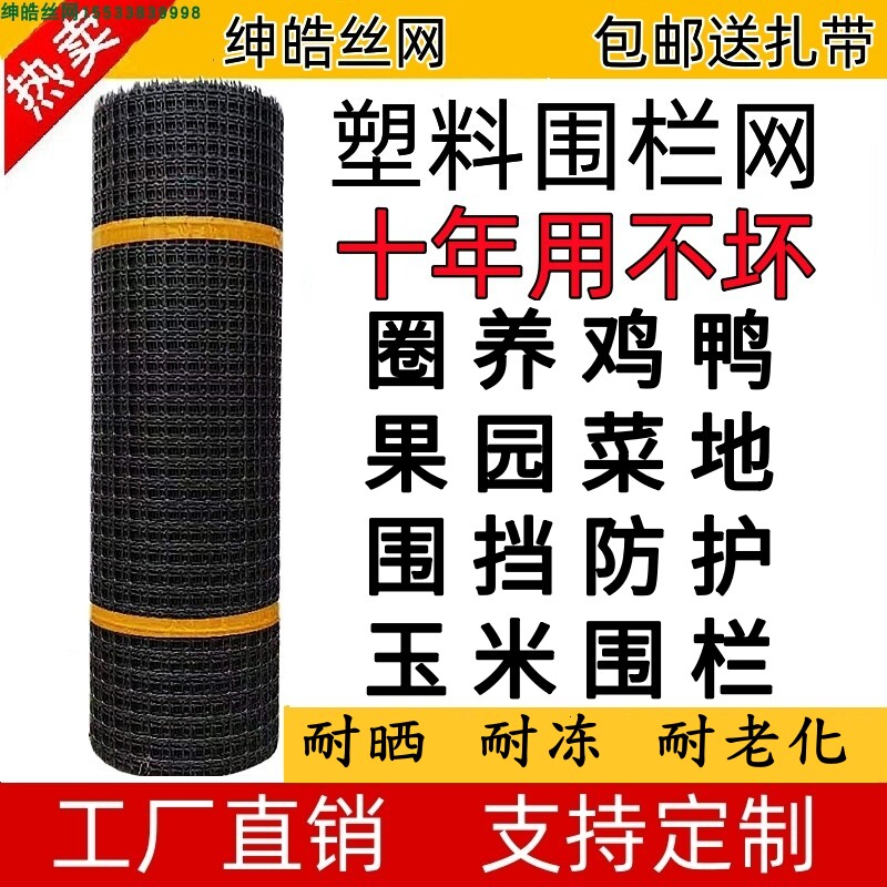 塑料围栏网格拦鸡养殖网户外家用鱼塘防护果园菜地爬藤加厚玉米网