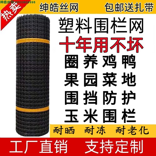 塑料围栏网格拦鸡养殖网户外家用鱼塘防护果园菜地爬藤加厚玉米网
