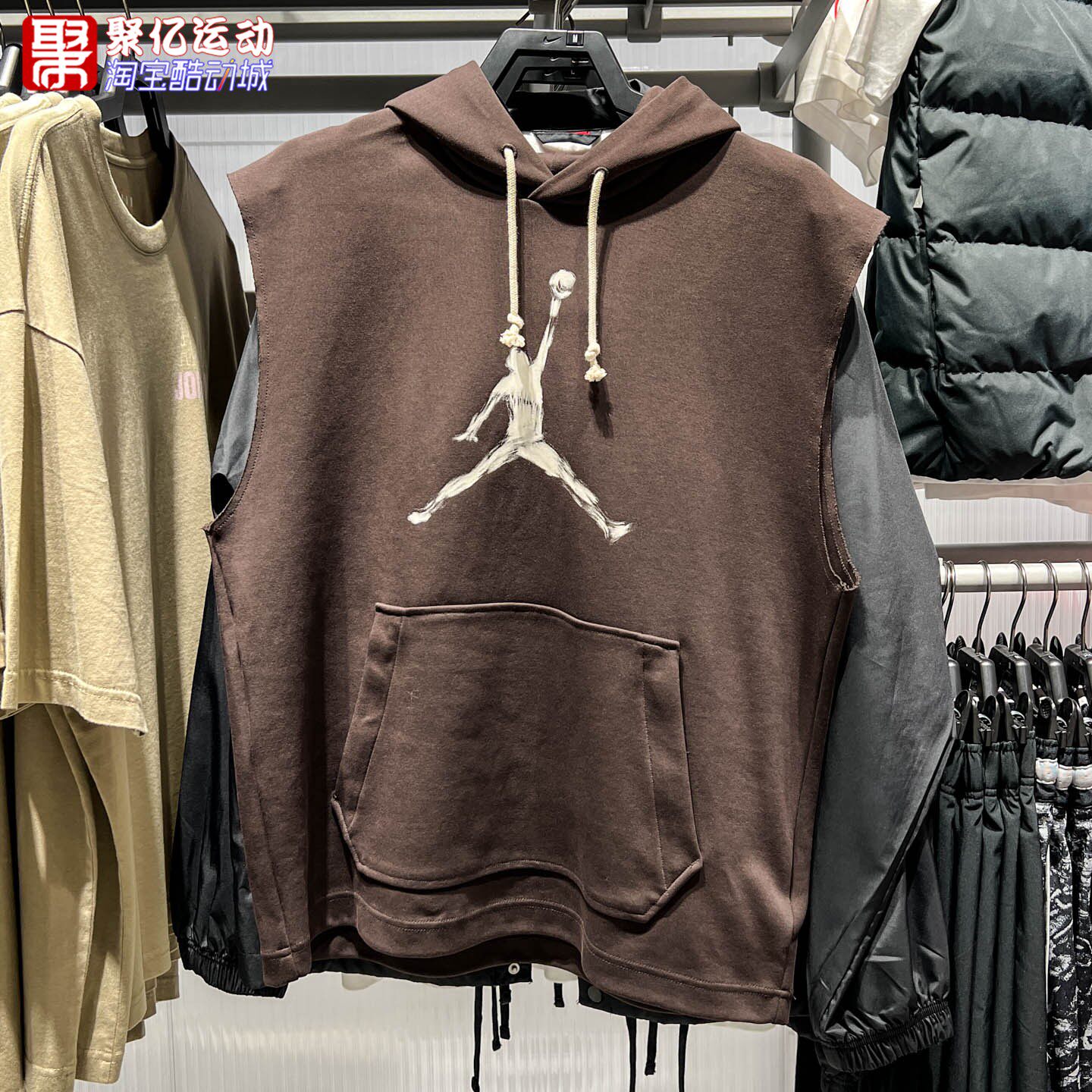 Nike耐克男子2026年秋新款复古休闲连帽无袖卫衣套头衫IQ7265-220