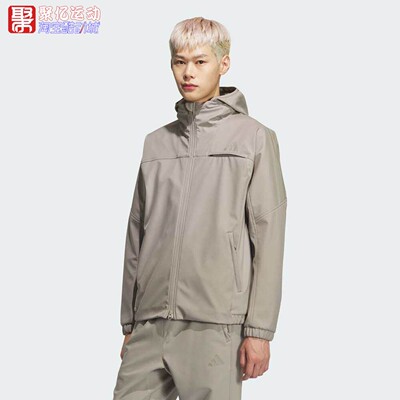 阿迪达斯男户外防风运动训练夹克