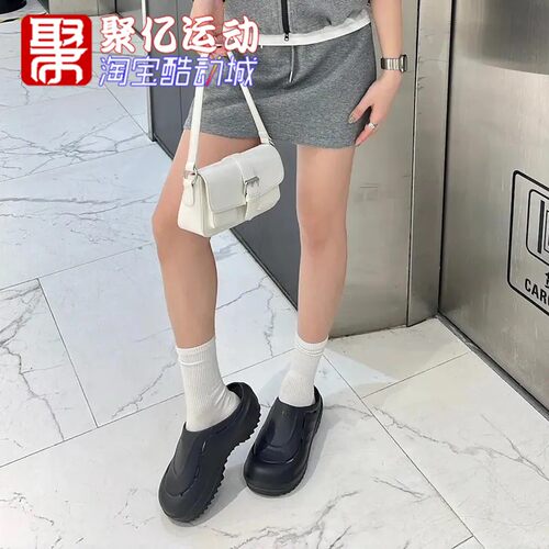 阿迪达斯三叶草男女厚底增高勃肯鞋包头凉拖鞋一脚蹬厨师鞋JR6761