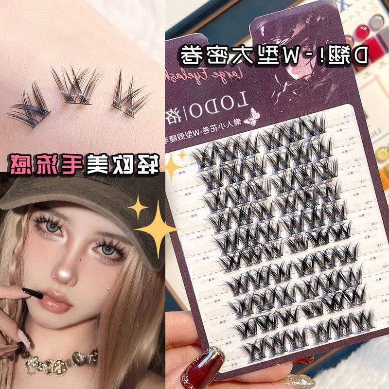 D花卷分段流感型翘W绒混血芭比水貂小欧美洛兜漫画毛浓密假睫毛轻