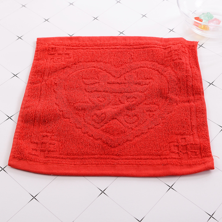 纯棉婚庆小毛巾大红回礼喜字新娘