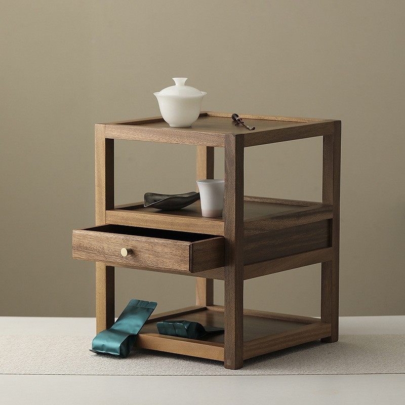 胡桃木实木茶具收纳架茶室茶具器皿摆件防尘置物架茶具防尘收纳,收纳整理,书桌收纳置物架,淘宝优惠券,粉丝福利购,淘宝优惠卷