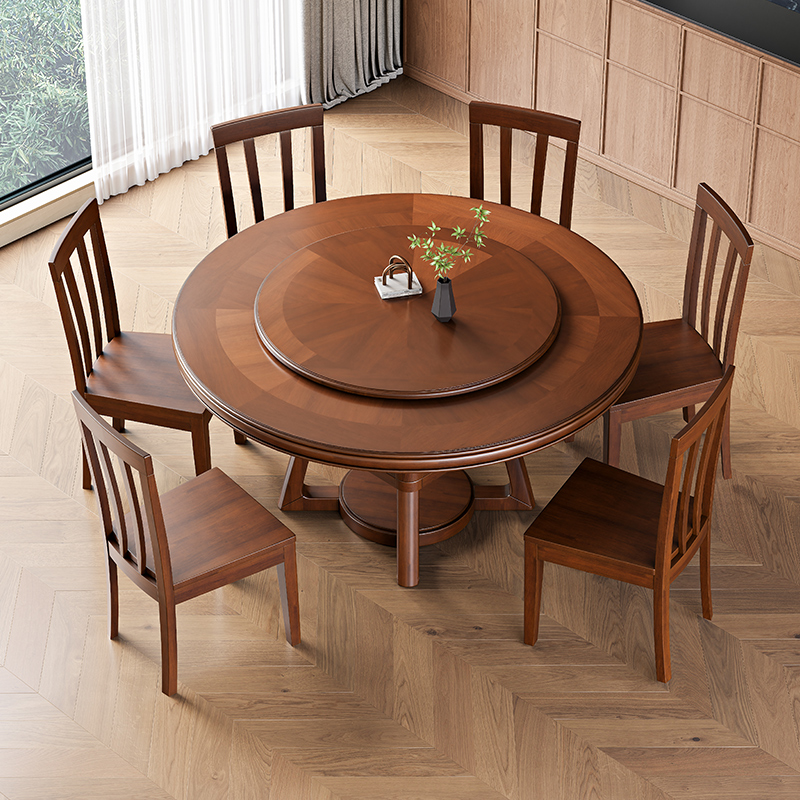 圆桌麻将桌两用餐桌实木高档麻将机家用全自动机麻一体送方桌面