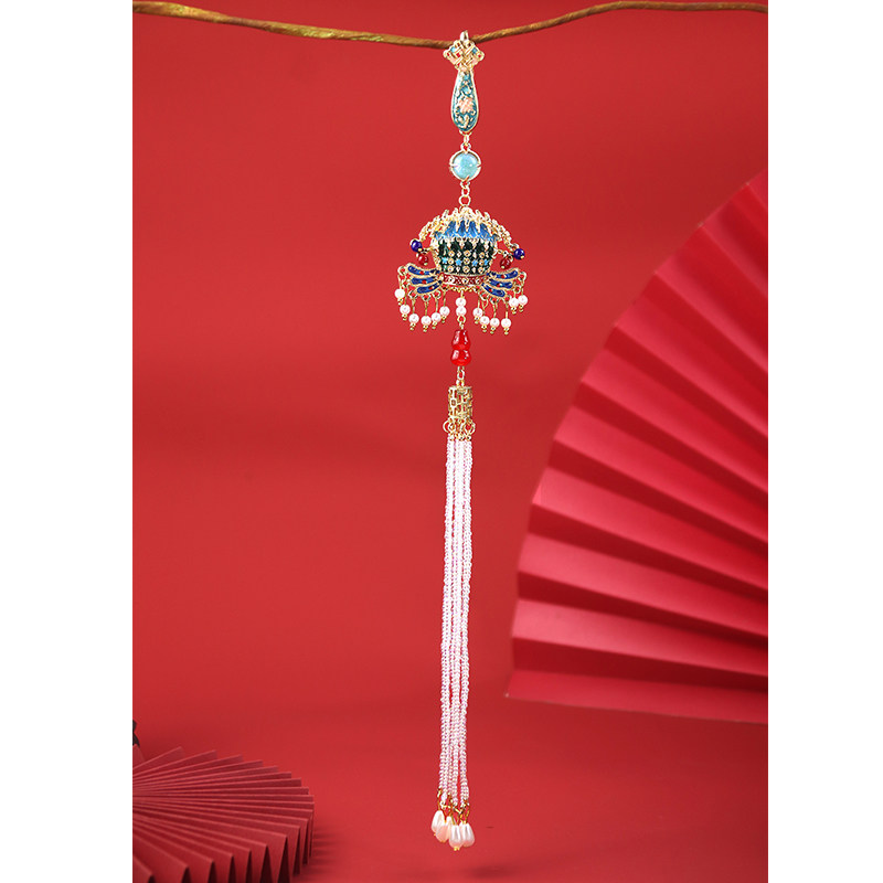 中国风非遗手工挂件珐琅彩明制凤冠旗袍汉服配饰新中式马面裙配饰,饰品/流行首饰/时尚饰品新,压襟挂件,淘宝优惠券,粉丝福利购,淘宝优惠卷