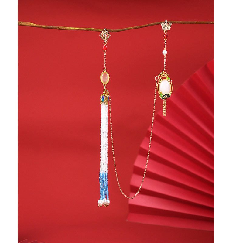 中国风压襟旗袍挂件复古高级感白玉长款流苏吊坠古典汉服配饰禁步,饰品/流行首饰/时尚饰品新,压襟挂件,淘宝优惠券,粉丝福利购,淘宝优惠卷