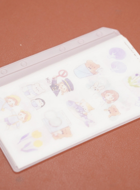 lovedoki自制透明PVC袋财务票据口袋单口袋A5SA6奇葩A7卡片名片袋