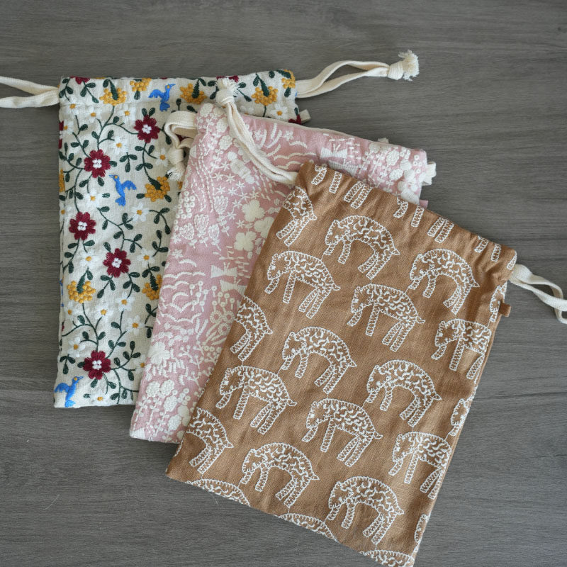 自制手工刺绣收纳袋真皮手帐本保护袋抽绳袋子大号中号小号,收纳整理,包包收纳袋,淘宝优惠券,粉丝福利购,淘宝优惠卷