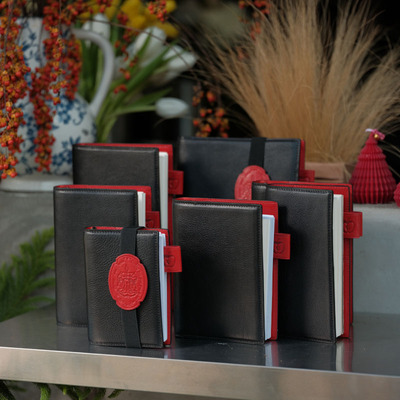 黑红mbox黑桃皇后系列活页真皮手账本活页本A5A5SA6奇葩A7植鞣皮