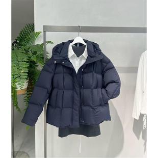 MM麦檬商场同款2025冬季百搭连帽鹅绒保暖羽绒服外套女5GA180961Q