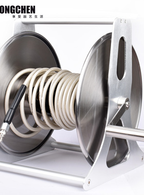 弘晨洗车机高压管收纳架不锈钢水管车高压水泵管收纳车高压水枪